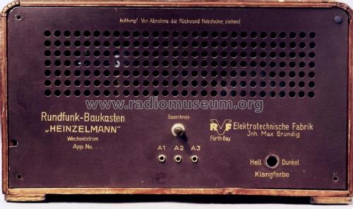 Heinzelmann W; Grundig Radio- (ID = 2799721) Radio