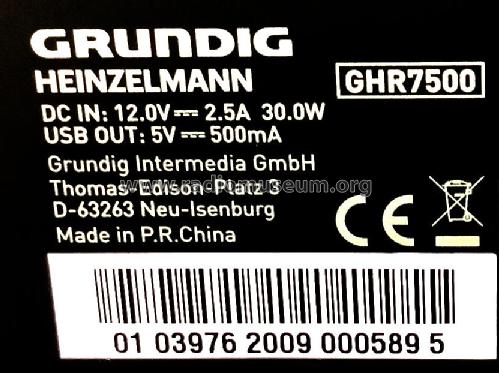 Heinzelmann GHR7500; Grundig Radio- (ID = 2604396) Radio