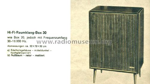Hi-Fi-Raumklang-Box 30; Grundig Radio- (ID = 1097920) Parleur