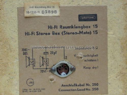 Hi-Fi-Raumklangbox 15; Grundig Radio- (ID = 133239) Parleur