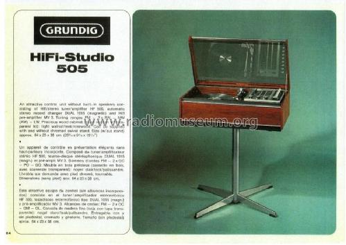 Hi-Fi-Studio 505 ; Grundig Radio- (ID = 90679) Radio