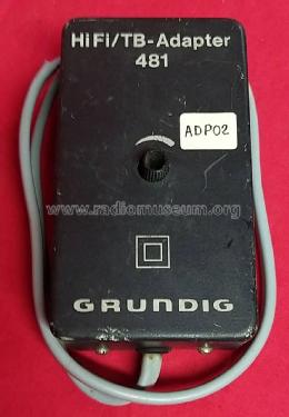 Hi-Fi/TB Adapter 481; Grundig Radio- (ID = 3035723) Diversos