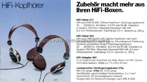 HiFi-Hörer 217; Grundig Radio- (ID = 2093610) Speaker-P