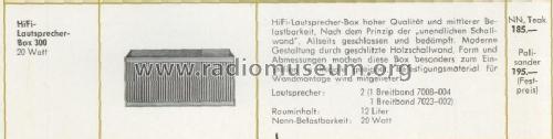 HiFi-Lautsprecherbox 300; Grundig Radio- (ID = 790433) Altavoz-Au