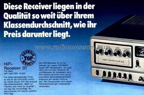 HiFi-Receiver 20; Grundig Radio- (ID = 2610521) Radio