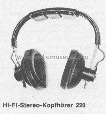 HiFi-Stereo-Kopfhörer 220; Grundig Radio- (ID = 446289) Speaker-P