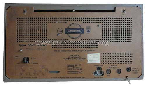 Konzertgerät 5490 Stereo; Grundig Radio- (ID = 2313297) Radio