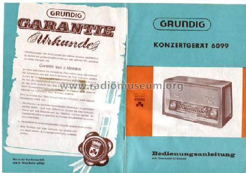 Konzertgerät 6099; Grundig Radio- (ID = 273355) Radio