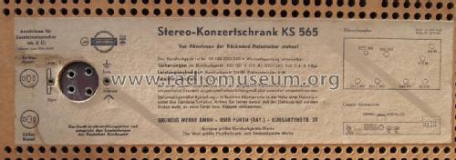 Stereo-Konzertschrank KS565; Grundig Radio- (ID = 2137828) Radio