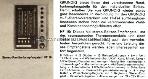 KS580 Ch= HF10 + NF10; Grundig Radio- (ID = 1101515) Radio