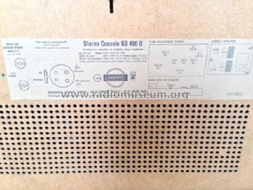 Stereo Console KS 490 U; Grundig Radio- (ID = 1631555) Radio