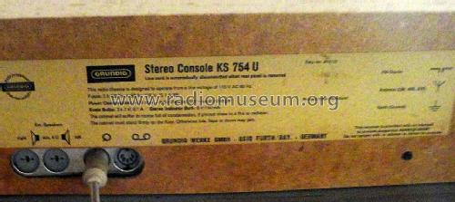 KS 754 U; Grundig Radio- (ID = 1300275) Radio