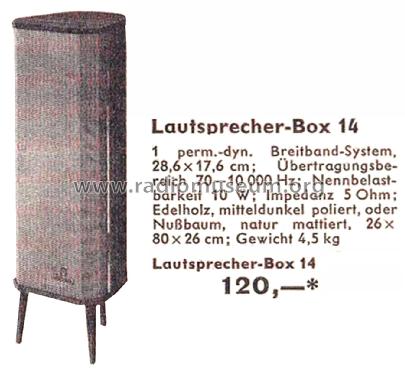 Lautsprecher-Box 14; Grundig Radio- (ID = 2487324) Speaker-P