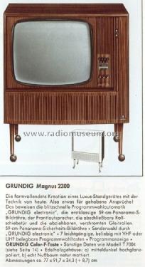 Magnus 2300; Grundig Radio- (ID = 821520) Televisión