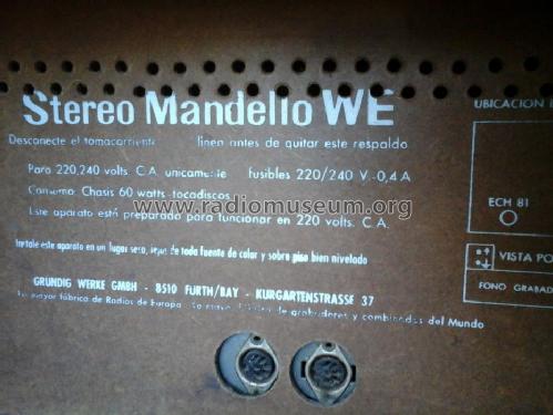 Mandello WE; Grundig Radio- (ID = 1886737) Radio