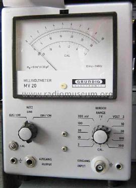 Millivoltmeter MV20; Grundig Radio- (ID = 974283) Equipment