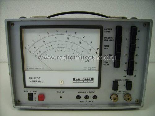 Millivoltmeter MV4; Grundig Radio- (ID = 514031) Equipment