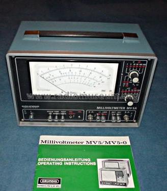 Millivoltmeter MV5A; Grundig Radio- (ID = 1110245) Equipment
