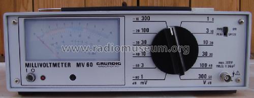 Millivoltmeter MV60; Grundig Radio- (ID = 246758) Equipment