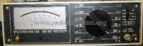 Millivoltmeter MV60; Grundig Radio- (ID = 94207) Equipment