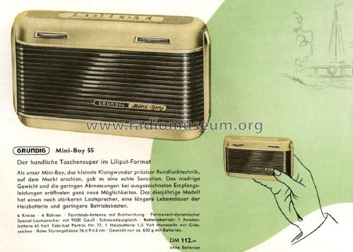 Mini-Boy 55 ; Grundig Radio- (ID = 2731607) Radio