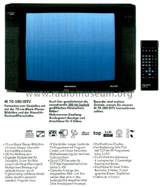 Monolith M70-580 IDTV Ch= CUC1835; Grundig Radio- (ID = 2302534) Television