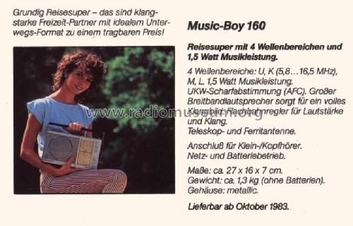 Music-Boy 160; Grundig Radio- (ID = 497051) Radio