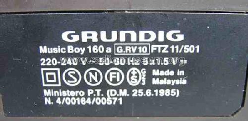 Music-Boy 160a; Grundig Radio- (ID = 1165745) Radio