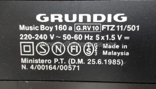 Music-Boy 160a; Grundig Radio- (ID = 1731301) Radio