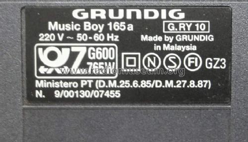 Music-Boy 165a; Grundig Radio- (ID = 1731467) Radio