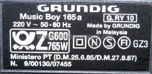 Music-Boy 165a; Grundig Radio- (ID = 721287) Radio