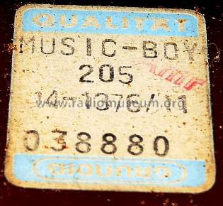 Music-Boy 205; Grundig Radio- (ID = 693822) Radio