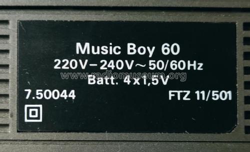Music-Boy 60; Grundig Radio- (ID = 2872484) Radio
