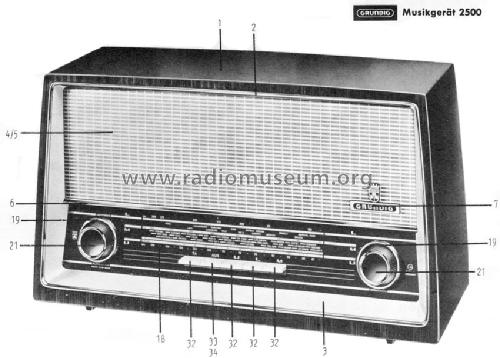 Musikgerät 2500; Grundig Radio- (ID = 710166) Radio