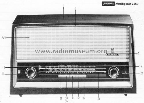 Musikgerät 2550; Grundig Radio- (ID = 709973) Radio