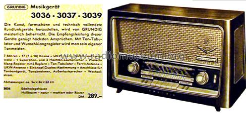 Musikgerät 3036; Grundig Radio- (ID = 2398723) Radio