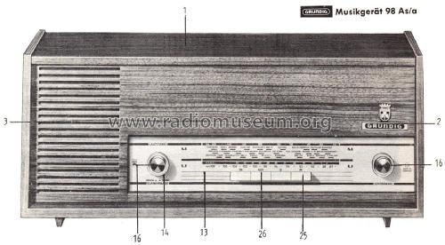 Musikgerät 98Asa; Grundig Radio- (ID = 2635418) Radio