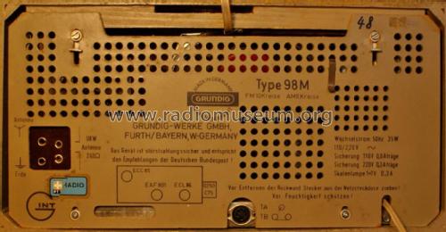 Musikgerät 98M; Grundig Radio- (ID = 1967793) Radio