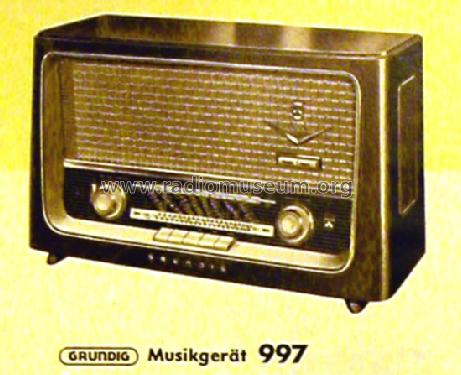 Musikgerät 997/60; Grundig Radio- (ID = 491336) Radio