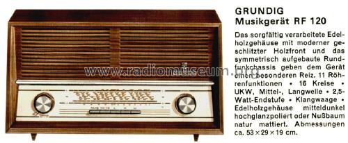Musikgerät RF120; Grundig Radio- (ID = 2615093) Radio