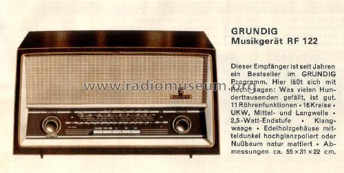 Musikgerät RF122; Grundig Radio- (ID = 2134973) Radio