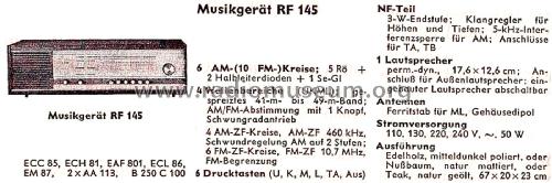 Musikgerät RF145; Grundig Radio- (ID = 2615473) Radio