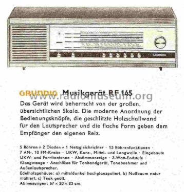 Musikgerät RF145; Grundig Radio- (ID = 724201) Radio