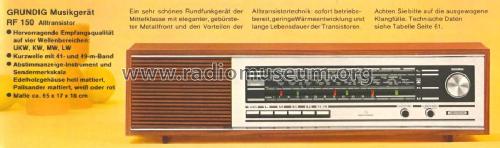 Musikgerät RF150 Ch= CS150; Grundig Radio- (ID = 39257) Radio