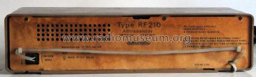 Musikgerät RF210 ; Grundig Radio- (ID = 1139921) Radio