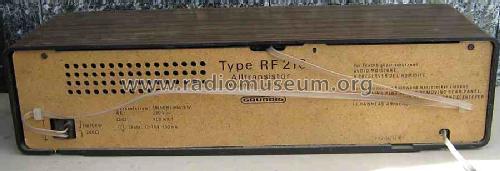 Musikgerät RF210 ; Grundig Radio- (ID = 442749) Radio