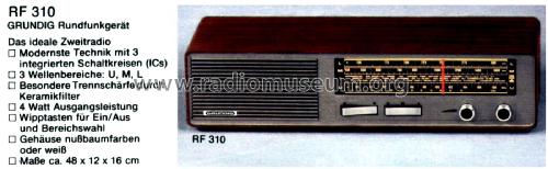 Musikgerät RF310 ; Grundig Radio- (ID = 2626297) Radio