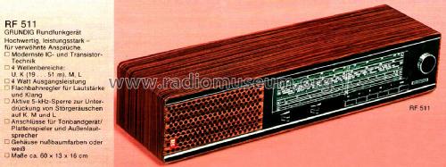 Musikgerät RF511 Ch= RC201; Grundig Radio- (ID = 2629854) Radio