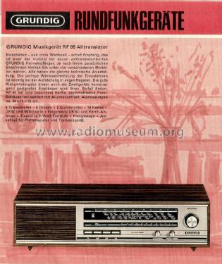 Musikgerät RF95; Grundig Radio- (ID = 2134967) Radio