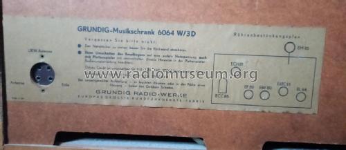 Musikschrank 6064W/3D; Grundig Radio- (ID = 2984681) Radio